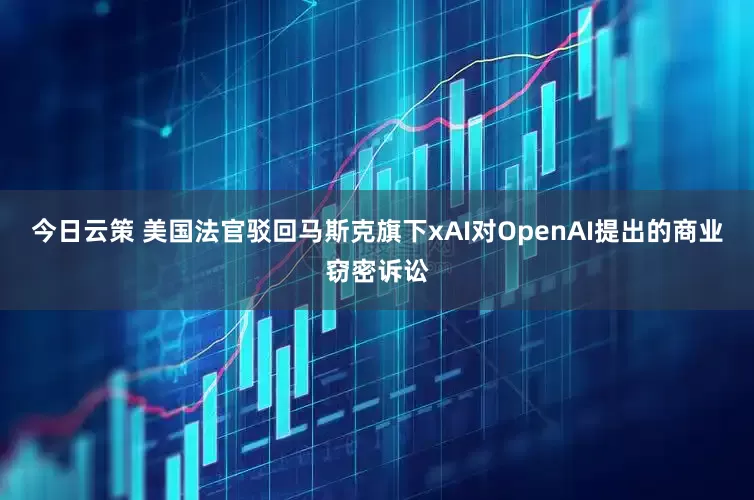 今日云策 美国法官驳回马斯克旗下xAI对OpenAI提出的商业窃密诉讼